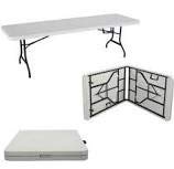 Lifetime - mesa plegable por la mitad de 1.5 m(plegable por la mitad,diseño practico y ligero,para interiores y exteriores)