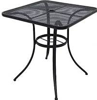 alla - mesa de malla de acero(1 pieza,ideal para uso comercial y residencial, acero resistente al agua, con agujero para paraguas)