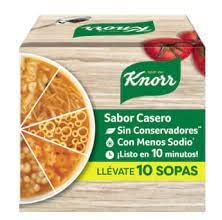 Knor - sopas knor instantaneas 10 sobres