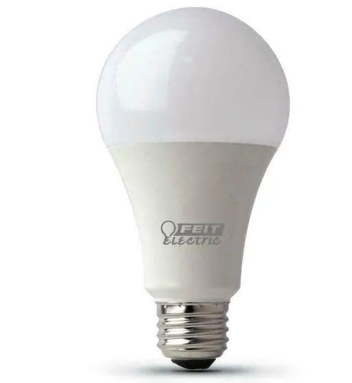 L - paquete de 6 focos dimeables(feit electric led, -Reemplazo de foco de 60w -800 Lúmenes -Color 2700K -15,000 Horas de Vida -Omni Direccional