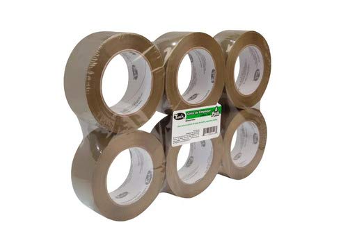 T.U.K. - Paquete de 6 Cinta Adhesiva Canela Tuk 48mm x 150m / PSA COMPUTO Y PAPELERIA