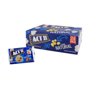 Act II - Palomitas para microondas Naturales. 24 sobres de 87 gramos cada uno.