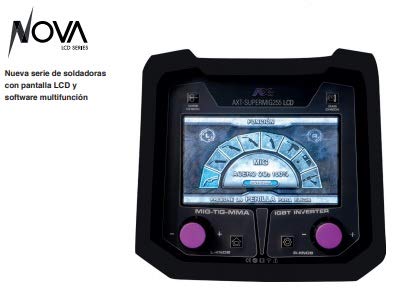 AXT - AXT-SUPERMIG255LCD SOLDADORA INVERSOR PARA MICROALAMBRE, ELECTRODO Y TIG LIFT, CON PANTALLA LCD, 220V / 1F 250A