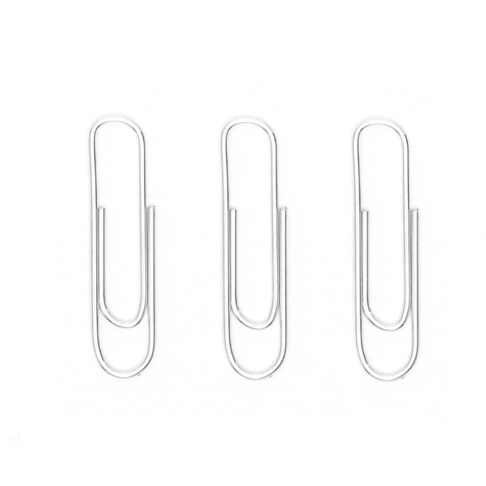 BACO Clip Tropicalizado Caja con 1000 clips tropizalizados sujetadores de hojas de alambre inoxidable gris plateado brillante sujetapapeles