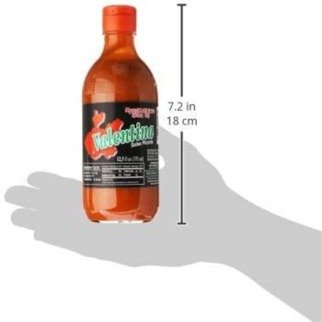 Valentina salsa caliente y extra caliente, etiqueta negra y amarilla, 12,5 oz (paquete de 2)