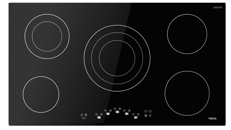 Teka TZ 951 BK Parrilla Vitrocerámica Eléctrica de Empotre 90 cm y 5 Quemadores