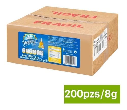 MARCA REAL - Aderezo De Mayonesa Heinz 200 Sobres De 8 G