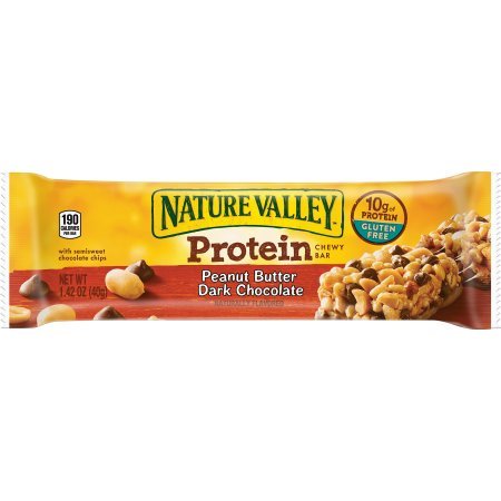 Nature Valley - Nature Valley Mantequilla de maní Chocolate Oscuro Barras masticables de proteína (1.42 oz, 30 CT.)
