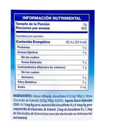 Azúcar Metco BC bajo en calorías 4kg