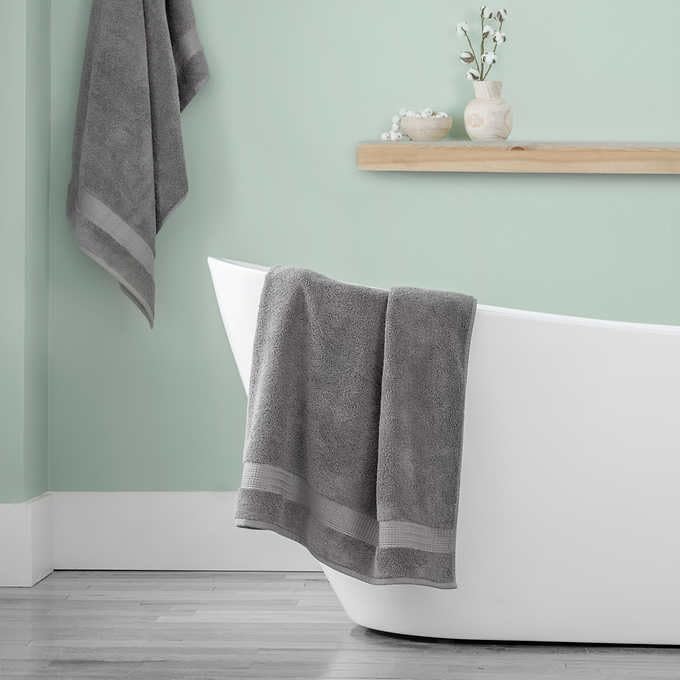 Purely Indulgent Juego de toallas de 4 piezas de algodón egipcio 100 % incluye: 2 toallas de mano (16 pulgadas de ancho x 30 pulgadas de largo), 2 paños de lavado (13 pulgadas de ancho x 13 pulgadas