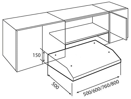 Teka - Campana Teka Empotre Tmx 80 Pared Negra 90902