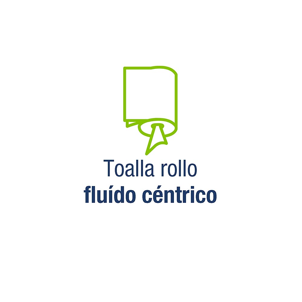 Toalla en Rollo Fluído Céntrico para Manos Pétalo, Caja con 6 Rollos de 180 Metros, con Grabado, Kimberly Clark Professional.