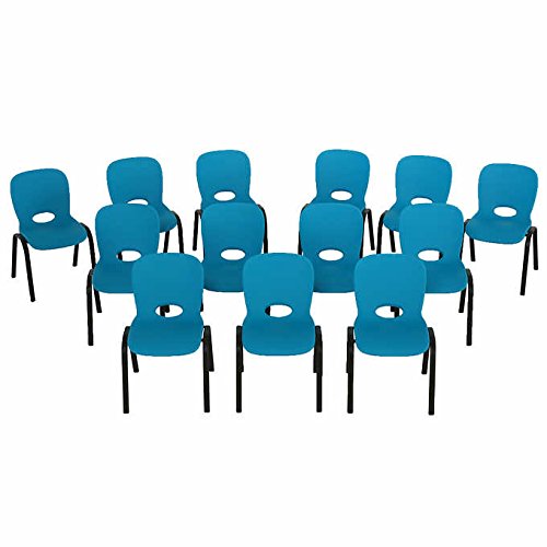 Lifetime Kids Silla apilable en azul (Pack de 13)