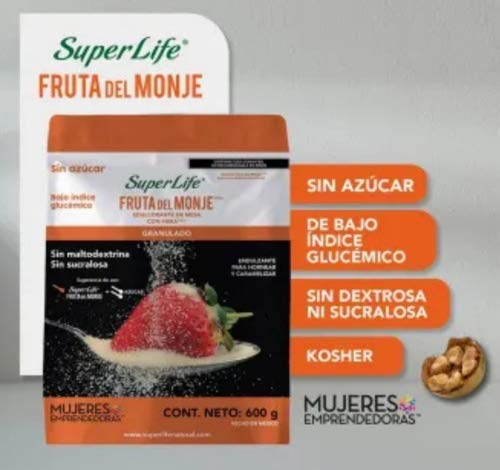 Super Life - Fruta Del Monje 600 g Endulcorante De Mesa