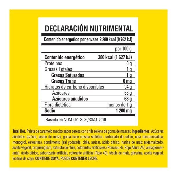 Tutsi Pop - Tutsi Hot paletas de caramelo sabor cereza con chile 80 piezas ideal para tus fiestas y eventos.