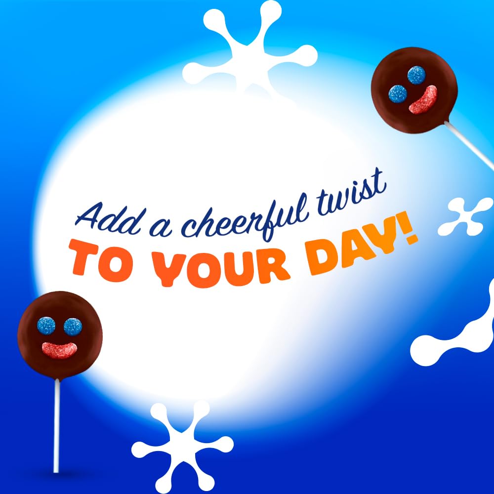 RICOLINO - Mini Paleta Payaso 15 piezas de malvavisco con revestimiento con sabor a chocolate y gomitas