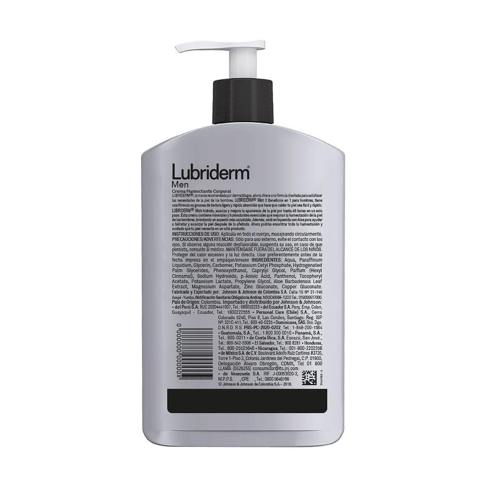 LUBRIDERM Crema Corporal Men Sin fragancia 400 ml