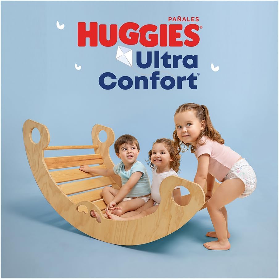 Huggies UltraConfort Pañal Desechable para Bebé, Etapa 3 Niña, Caja con 90 piezas, Ideal para Bebés de 7 a 10 kg