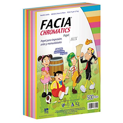 Facia Chromatics - Facia Chromatics Hojas de papel de 75 gramos en variedad de colores