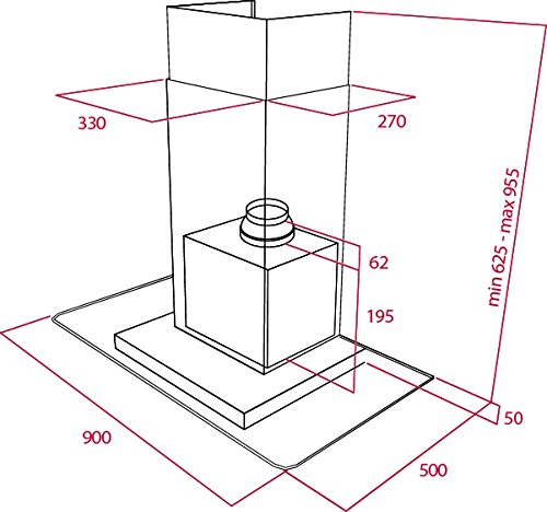 Teka DG 980 Campana de Pared, Acero Inoxidable