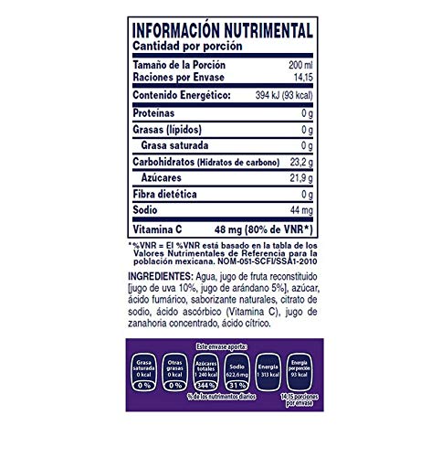 Members Mark - JUGO DE ARÁNDANO MEMBERS MARK PAQUETE CON 2 BOTELLAS DE 2.83 LITROS c/u. CONT NETO: 5.66 LITROS. REFRESCANTE HIDRATANTE AGUA FRESCA SALUDABLE (UVA)