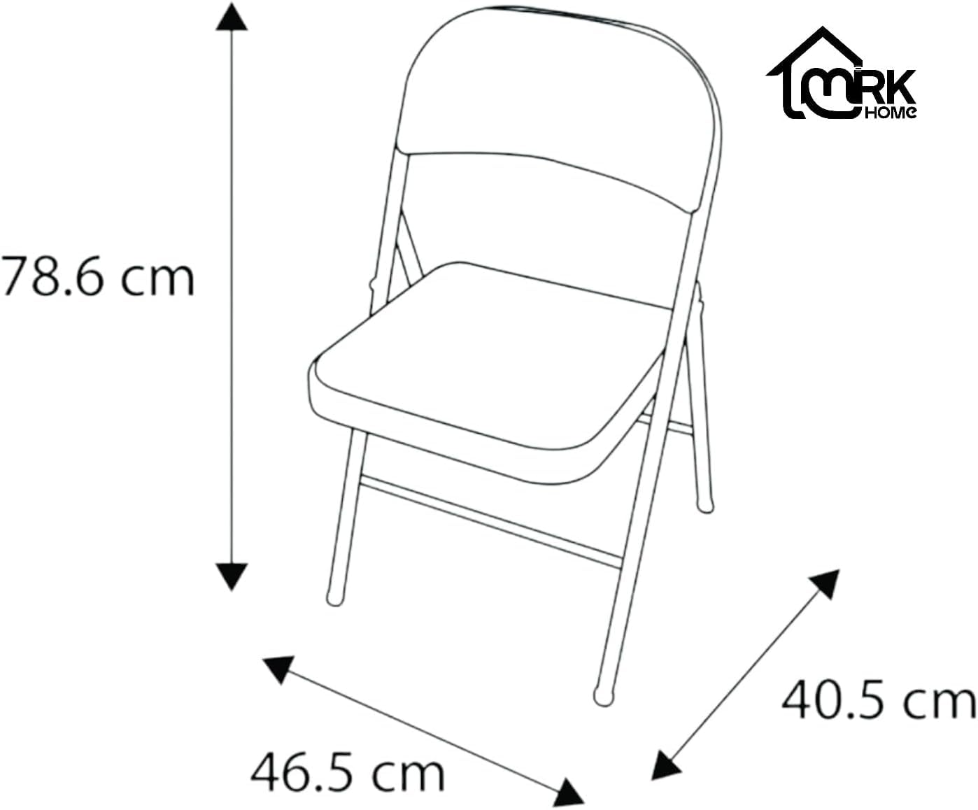 RIVARRO Silla Plegable metálica con Respaldo de Vinilo Beige