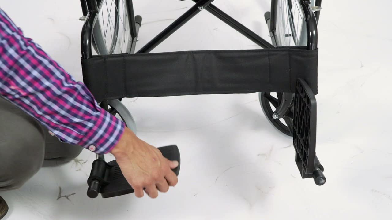 Mobicare Silla de Ruedas Adultos Plegable Ligera Economica Llanta Todo Terreno Comoda Freno de Mano Soporta hasta 135 kg