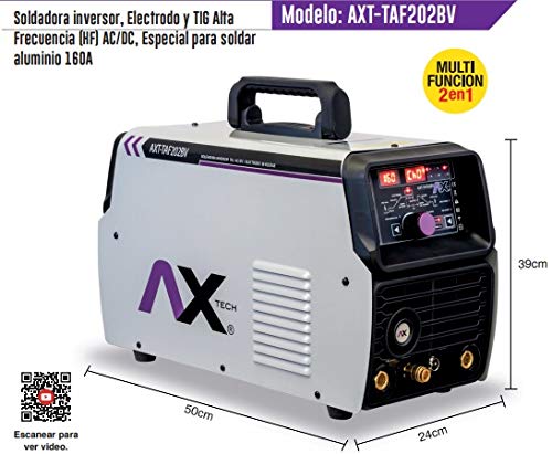 AXT-TAF202BV SOLDADORA TIG DE ALTA FRECUENCIA Y ELECTRODO/TIG HF 200A 110/220V