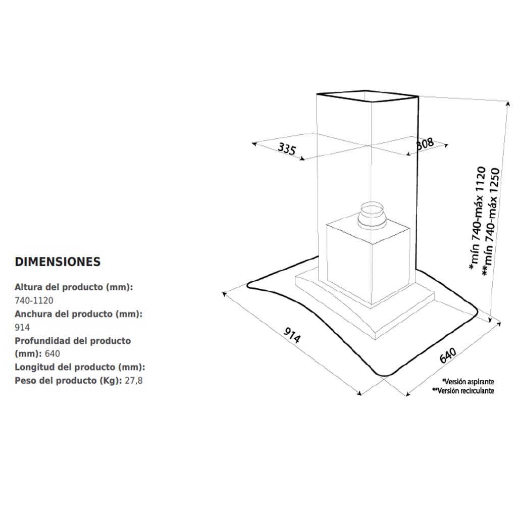 Campana Teka NC 970 CT ISLA 40489601