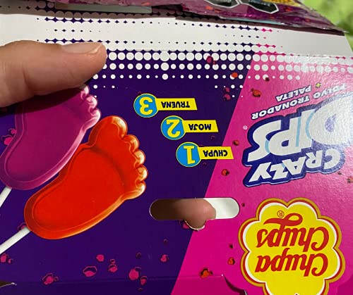 LNEE Crazy Dips paleta con polvo tronador. Tira con 10 piezas