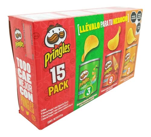Pringles Mix Pack Papas Botana 15 Piezas 3 Sabores 573 Gr