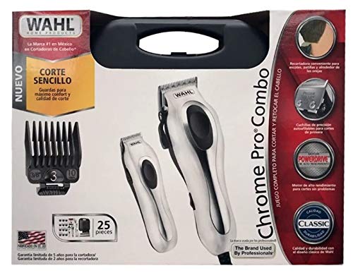 whal - Wahl Kit Cortadora de Cabello Chrome Pro Combo
