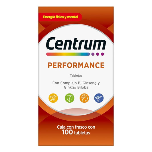 Centrum Performance Multivitaminico, Con Complejo B y Magnesio, 100 Tabletas