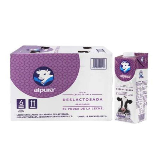 ALPURA - Leche Alpura Deslactosada 12 Pzas 1 L