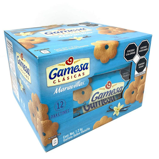 Maravillas - galletas gamesa maravillas | 12 paketines 1.2kg | pan | candy | cafe | leche | chocolates | snack | butter | vainilla | mermelada