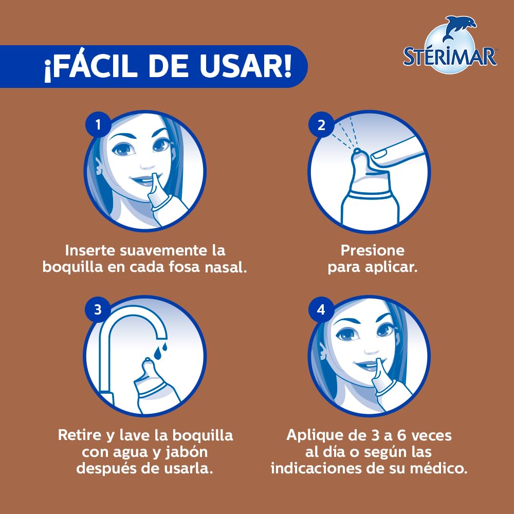 Stérimar Cobre, Lubricante Nasal 100% Natural con Solución de Agua de Mar y Cobre, Auxiliar en Infecciones Respiratorias para Toda la Familia,100 ml