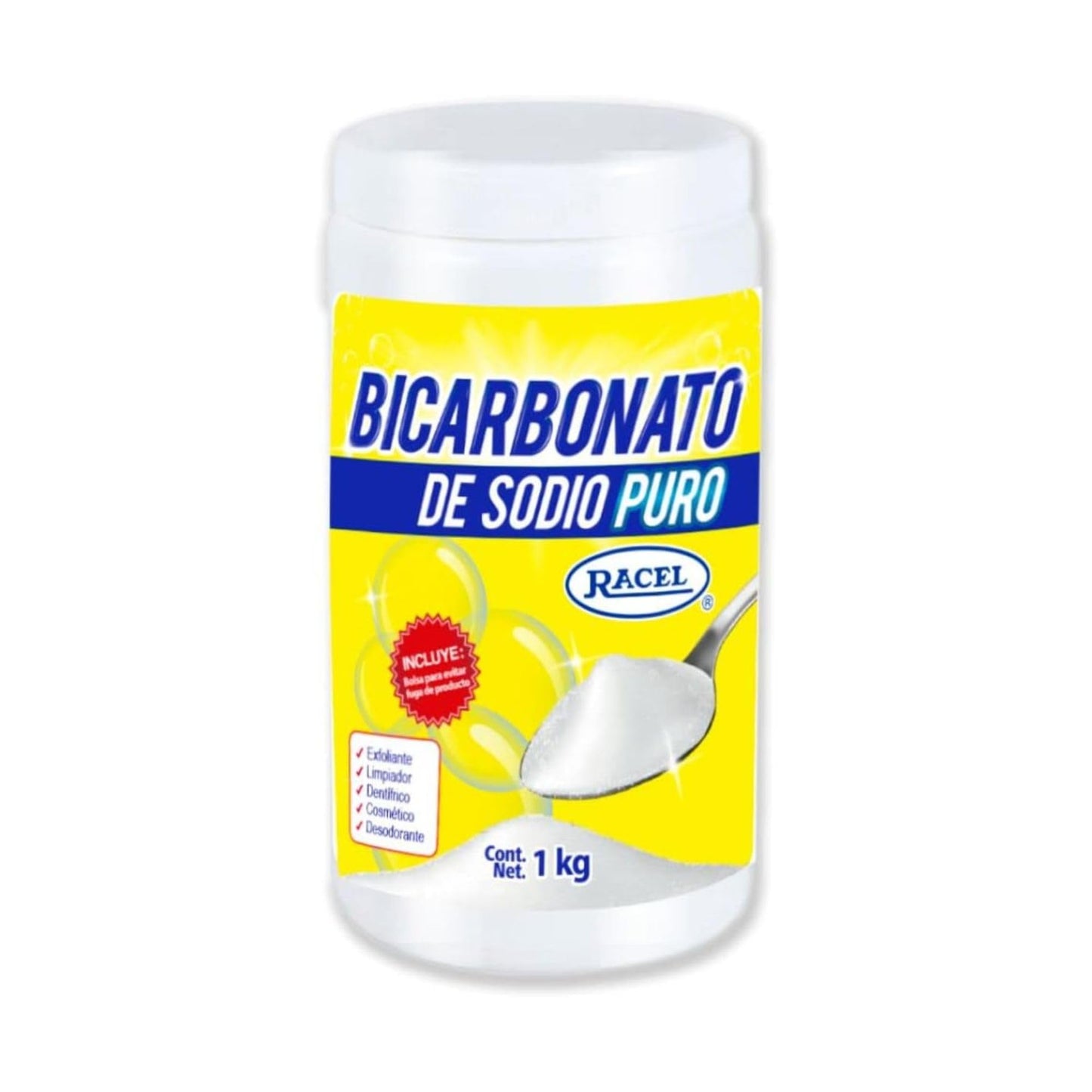 2 Botes De Bicarbonato De Sodio Racel 2 Kg
