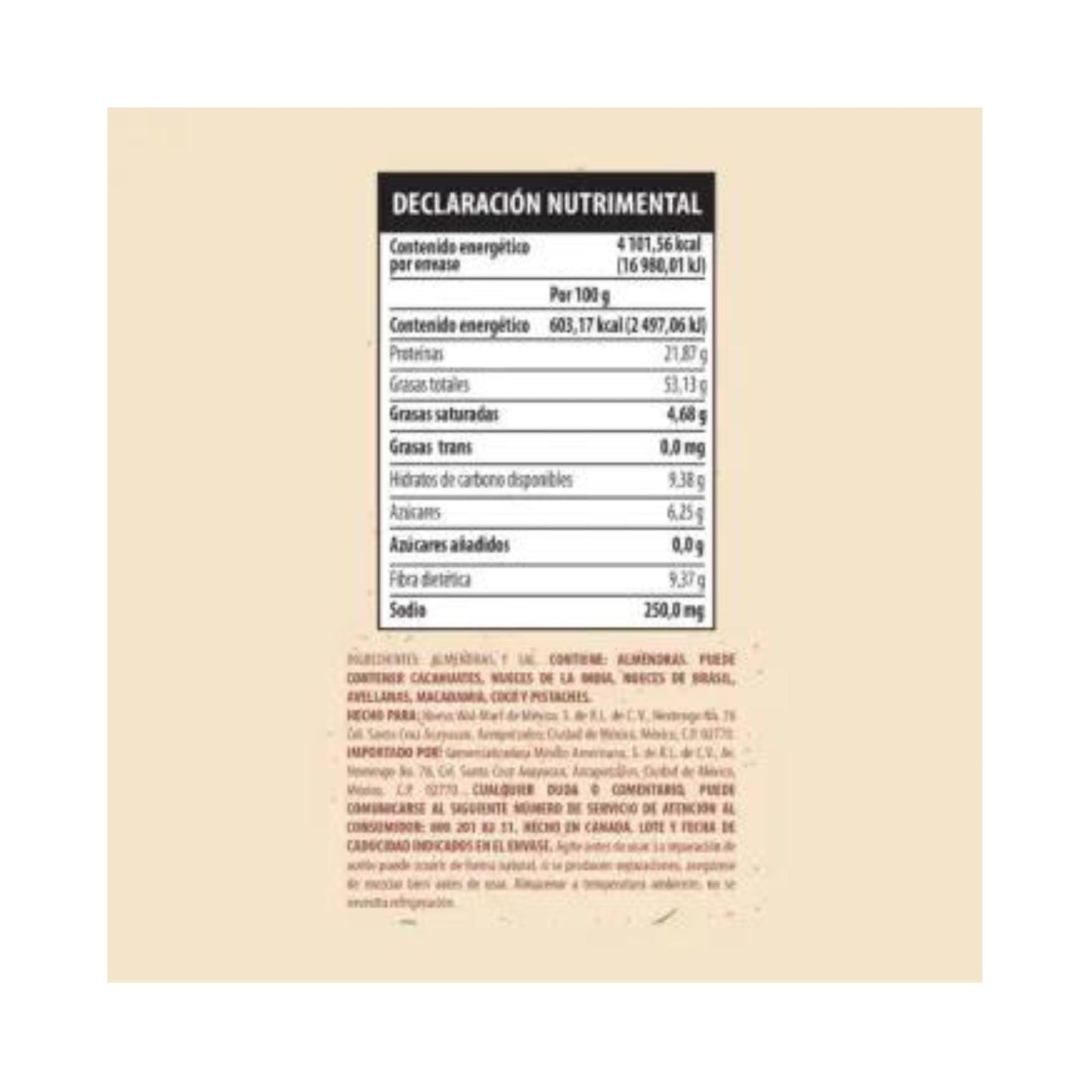 Crema de Almendras Member's Mark 680g