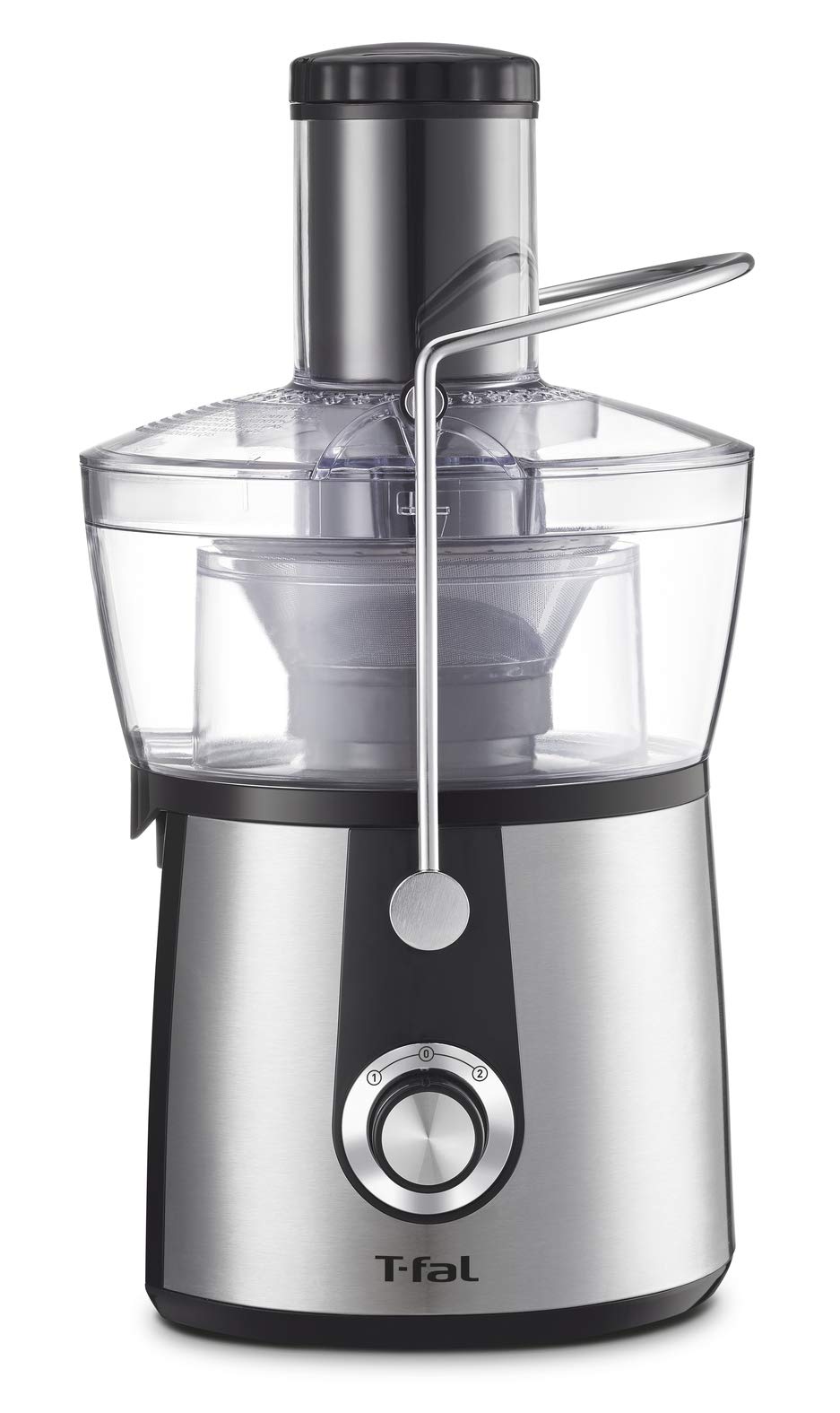 T-fal Extractor de jugo ZE550DMX Juice Express, tubo de alimentación XXL, 800W, de gran capacidad más de 2L, diseño metálico, Electrodomesticos
