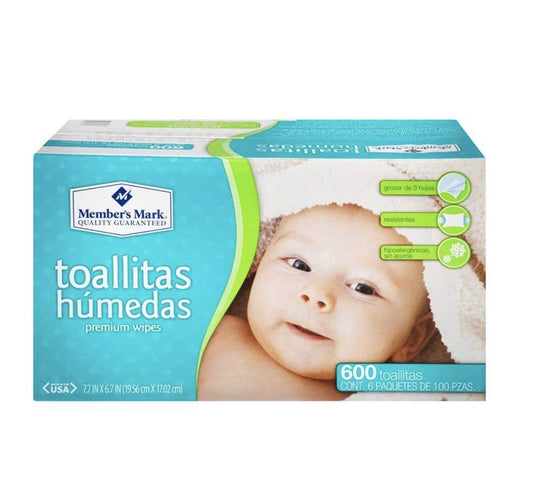 MEMBER´S MARK Member's Mark - TOALLITAS TOALLAS HUMEDAS MEMBERS MARK MEMBER'S MARK CAJA CON 6 PAQUETES DE 100 PIEZAS LIMPIEZA ASEO