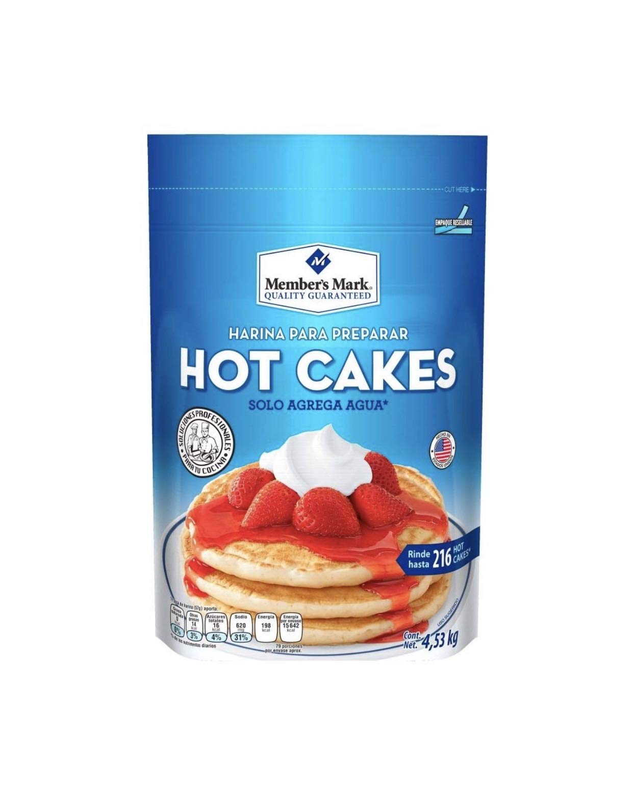 “Genérico” - Genérico HARINA PARA PREPARAR HOT CAKES TRADICIONALES MEMBERS MARK, REPOSTERIA WAFLES - 4.53 KG