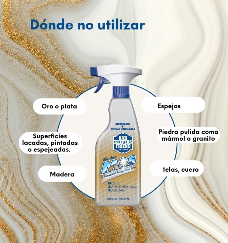 Bar Keepers Friend Bar Keeper's Friend Combo Pack – Spray y limpiador de espuma 25 onzas y limpiador en polvo 21 onzas