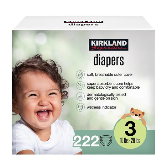 KIRKLAND SIGNATURE - Kirkland Signature Pañales, Talla 3 (222 unidades)