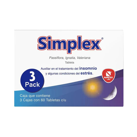 Tabletas Para El Insomnio Simplex 3 Pack