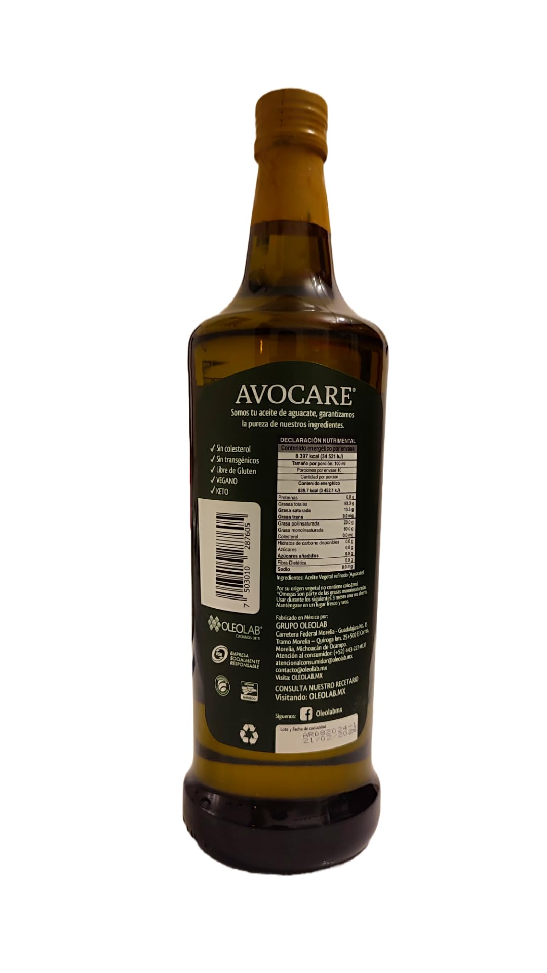AVOCARE | Aceite Puro de Aguacate