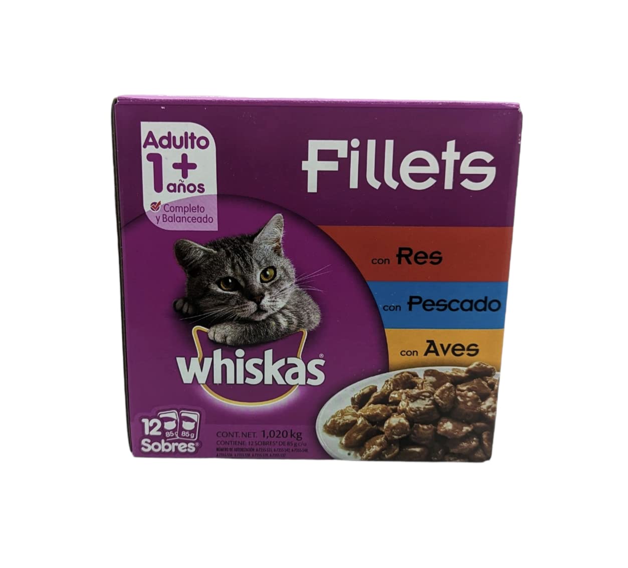 Whiskas - Sobre para Gato Adulto 1+años 12