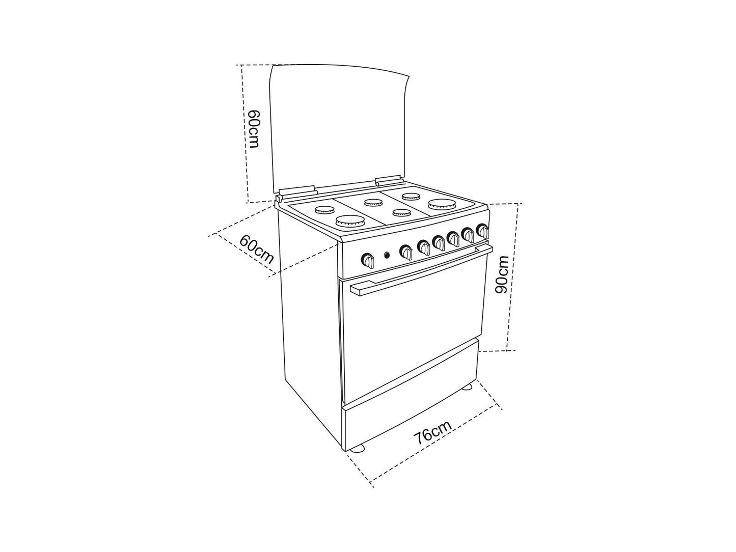 Teka Estufa de Piso FSGG 8660 S RX