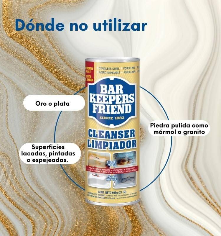 Bar Keepers Friend Bar Keeper's Friend Combo Pack – Spray y limpiador de espuma 25 onzas y limpiador en polvo 21 onzas