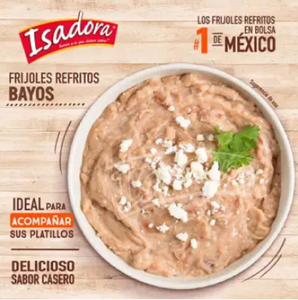 Isadora - Isadora los frijoles refritos en bolsa #1 en México I Saben a lo que deben saber I Frijoles refritos bayos I 6 pack 2.58 Kg I 6 bolsas de 430 g c/u I Sin Conservadores