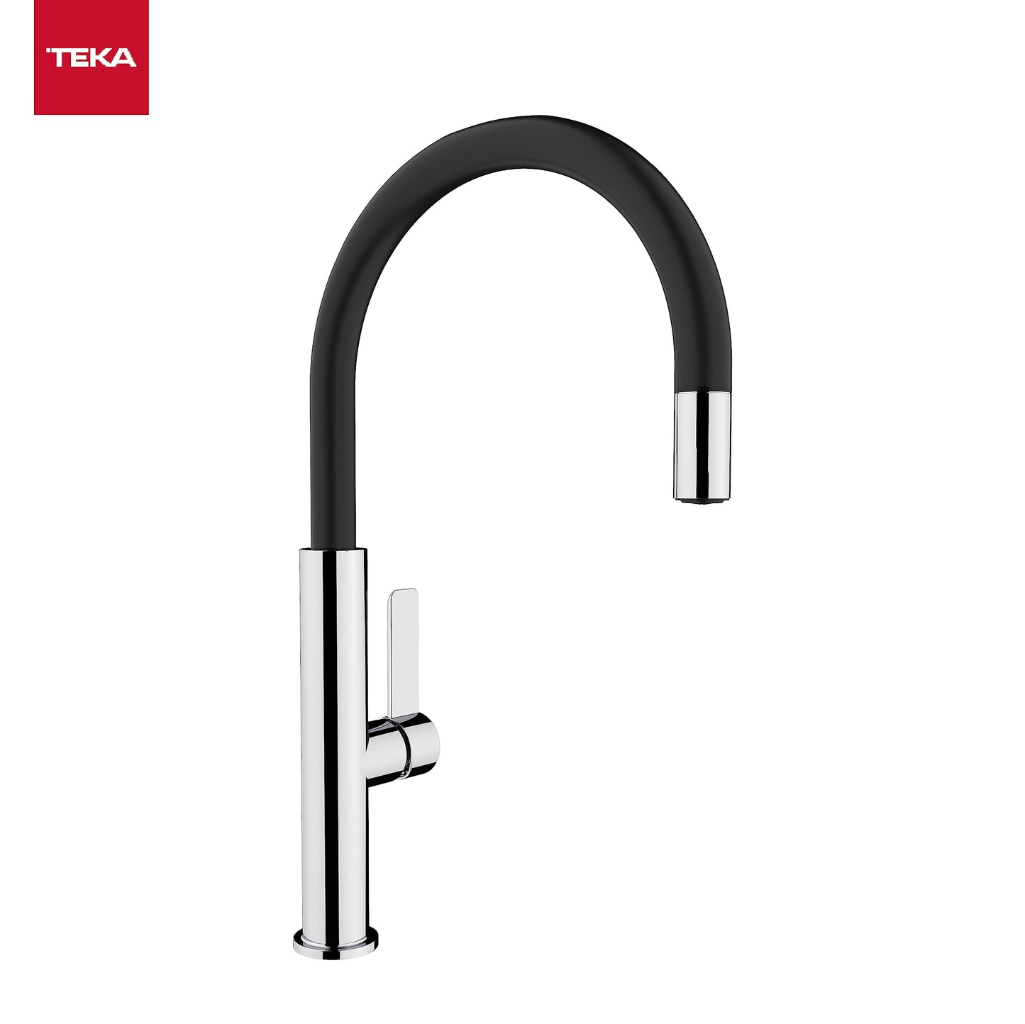 Teka TOP FOT 995 Negro - Grifo (Retirable, Negro, Grifos de palanca, Solo, 3/8", Tipo C)